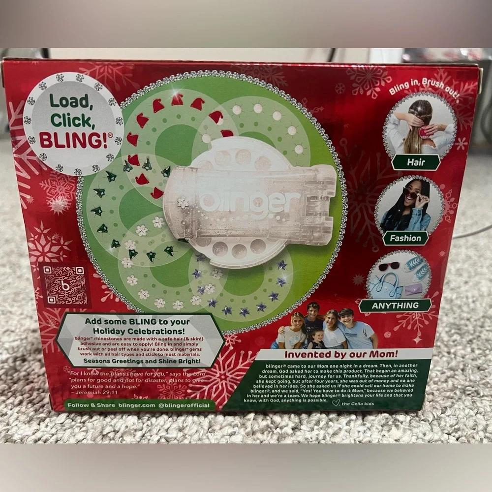 Blinger Jolly Collection Starter Kit Gem Stamper Holiday Rhinestones New